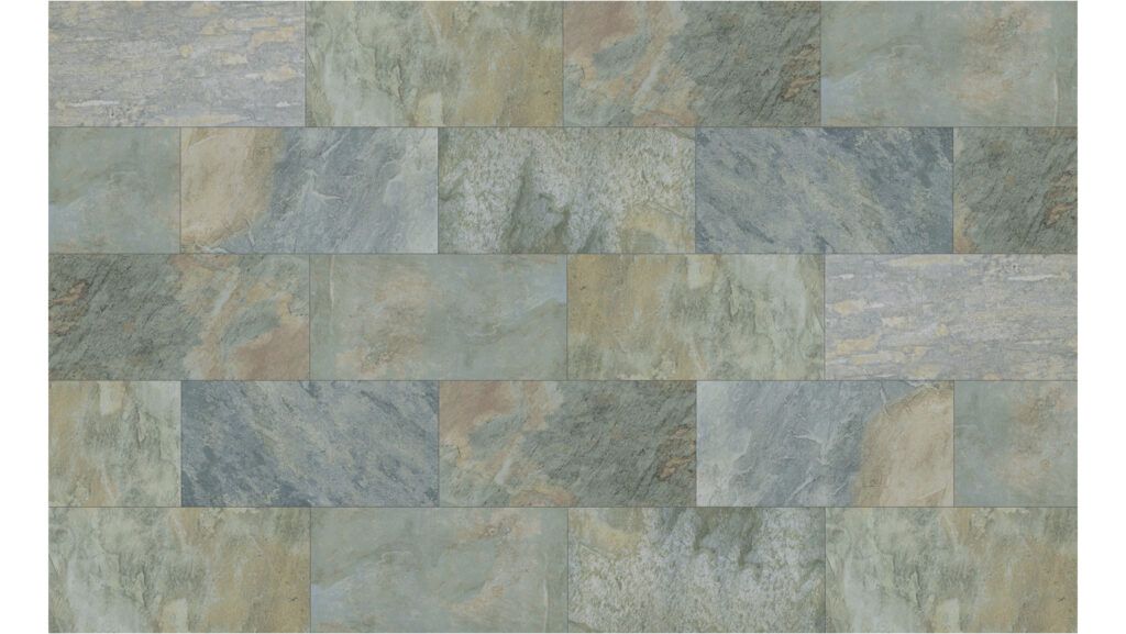 Composición pavimento gres porcelánico Bali Green